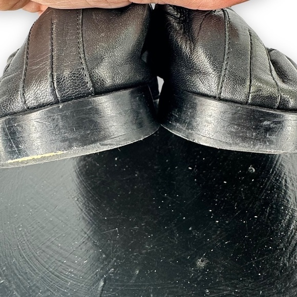 Ernesto Dolani Leather Loafer Almond Toe Elasticated Trim Black Men's Size 41 - Picture 5 of 12